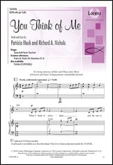 You Think of Me SATB choral sheet music cover